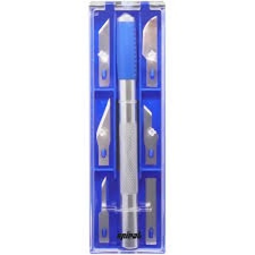 Estilete de Precisao Kit com 06 Pecas Corpo Aluminio