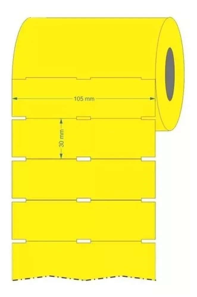 Etiqueta Couche 105Mm X 30Mm Gondola sem Adesivo1000 sem Adesivo