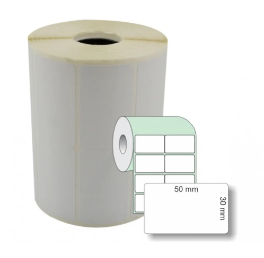 Etiqueta Couché 50 X 30 X 2 Col. 2.000 Unidades