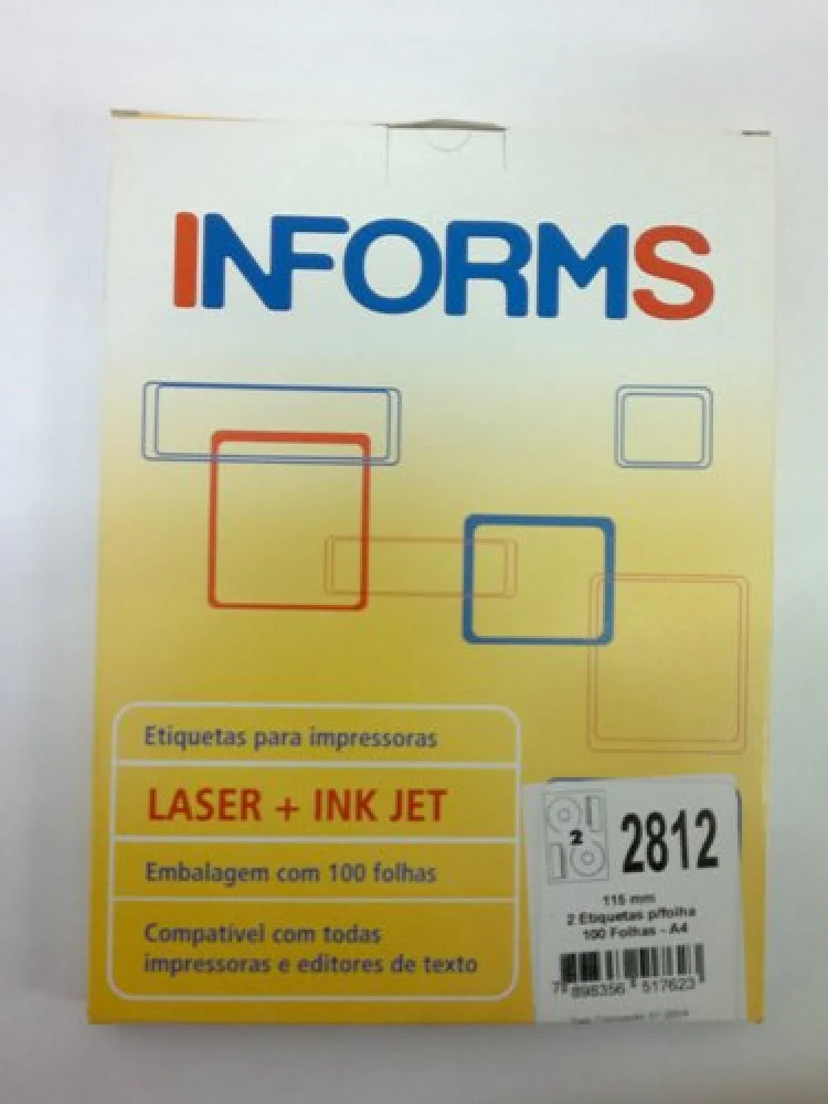 Etiqueta Laser Jet P/ CD 2812 C/ 100 Fls. Informs