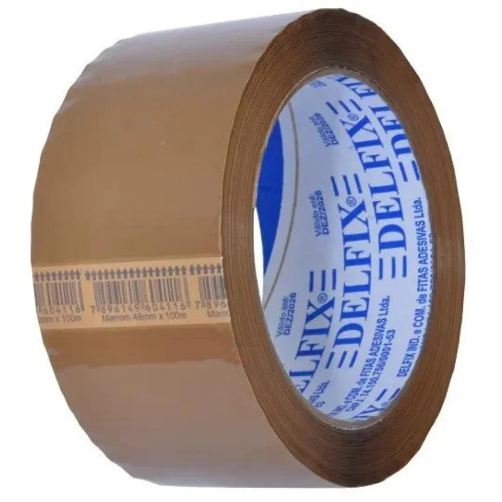 Fita Ades. Pvc Marrom Power Fix 48X100 Delfix