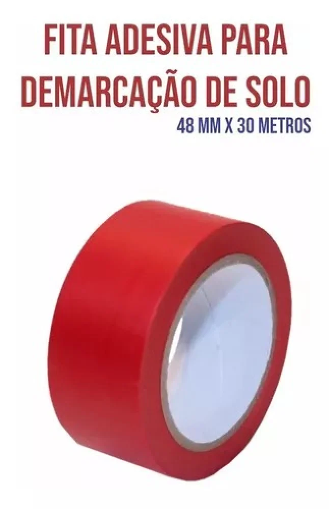 Fita Adesiva Demarcacao de Piso 48X30 Vermelha