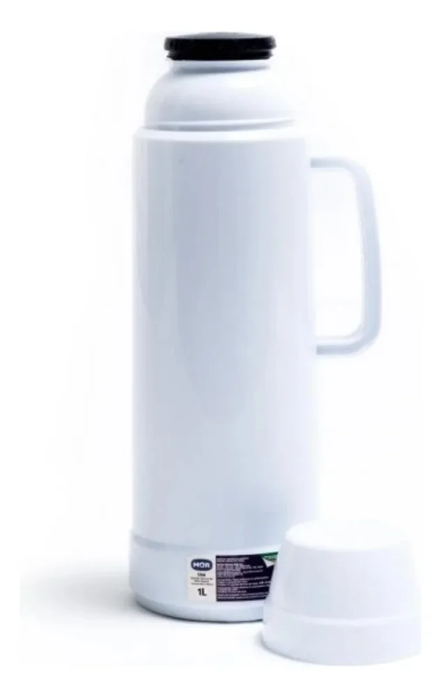Garrafa Termica Branca Rosca 01 Litro Mor