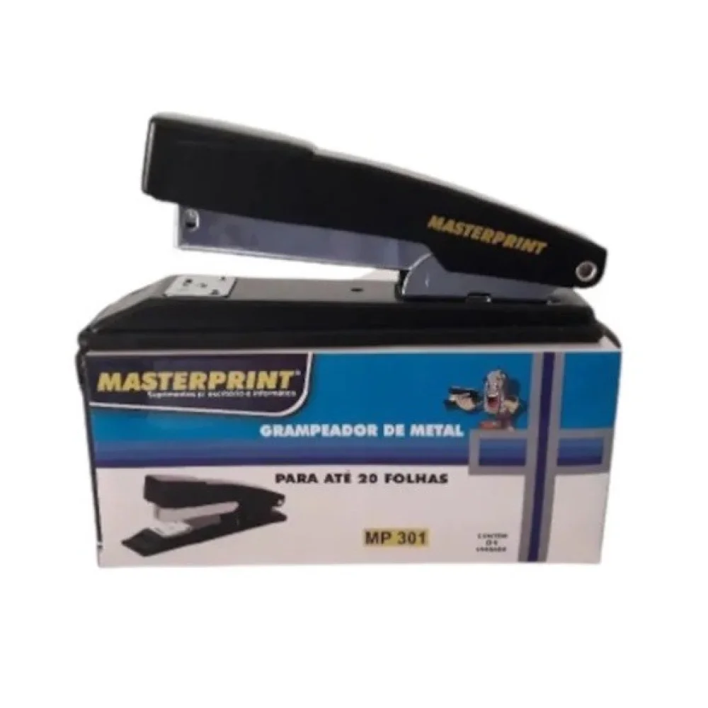 Grampeador 26/6 13,5 CM Metal Mp 301 P/ 20 Fls