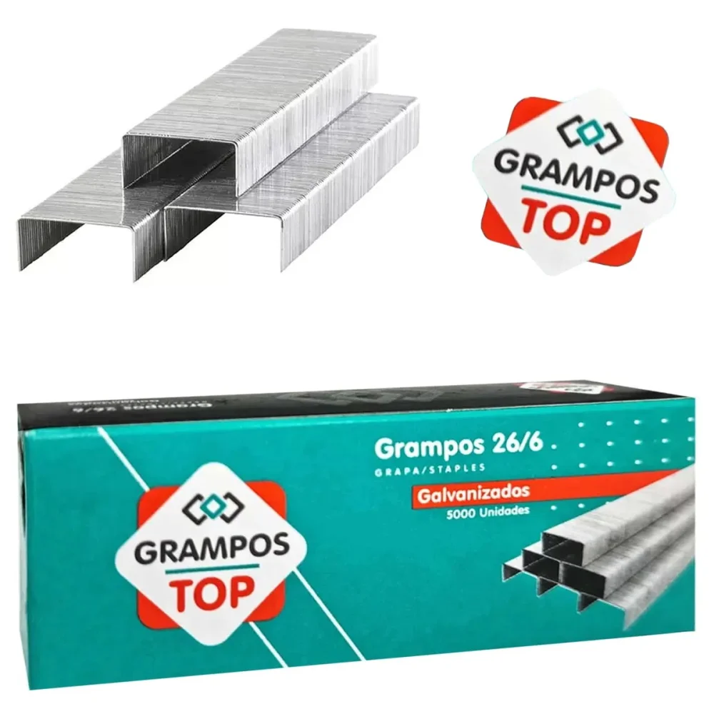 Grampo Galvanizado 26 / 6 com 5000 Unidades Top