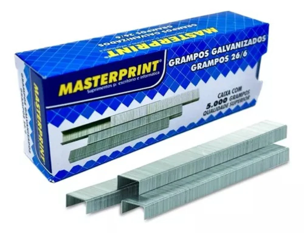 Grampo Galvanizado 26/6 Masterprint 5000 Unid