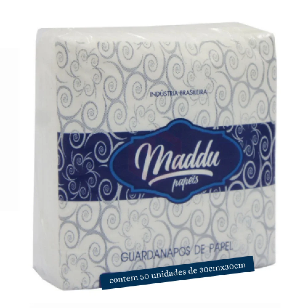 Guardanapo de Papel 30X30Cm Folha Simples Pct. C/50 Madu