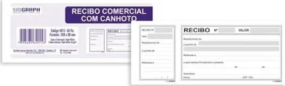 Guia Recibo C/Canhoto 50 Fls