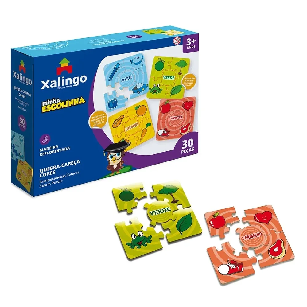 Jogo Quebra Cabeca 30 Pecas Cores 5150-9