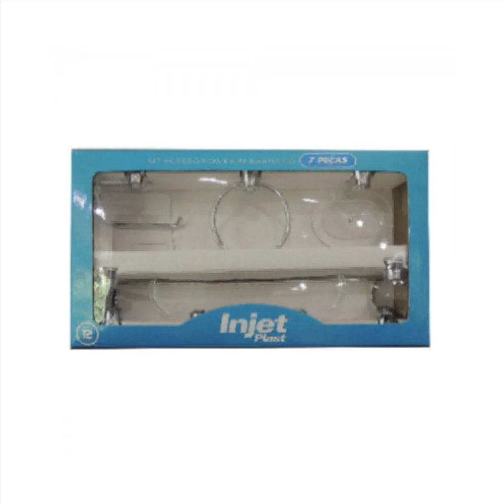 Kit Acessórios para Banheiro 05 Peças Acrílico Transp.