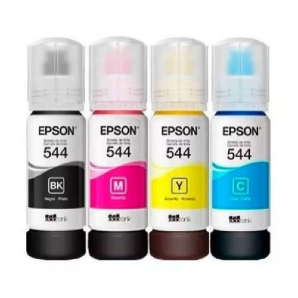 Kit Epson T544 Ecotank B/C/M/Y com 04 Refil 65Ml