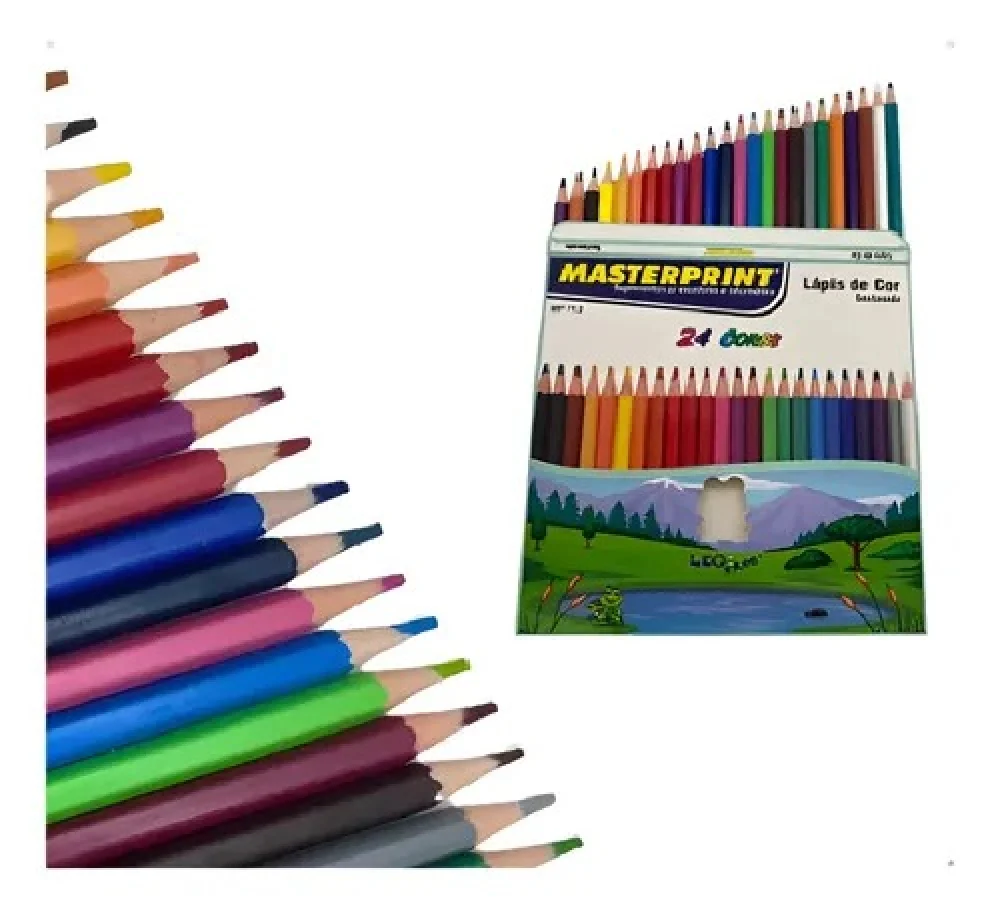 Lapis de Cor 24 Cores Longo Mp712 Masterprint