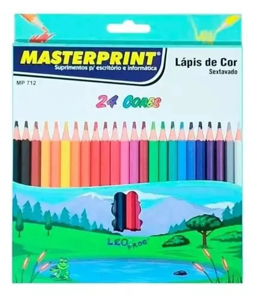 Lapis de Cor 24 Cores Longo Mp712 Masterprint