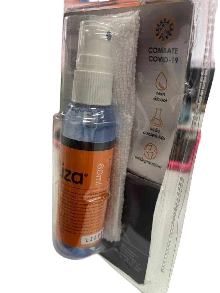 Limpador de Tela 60 ML com Flanela Microfibra Reliza