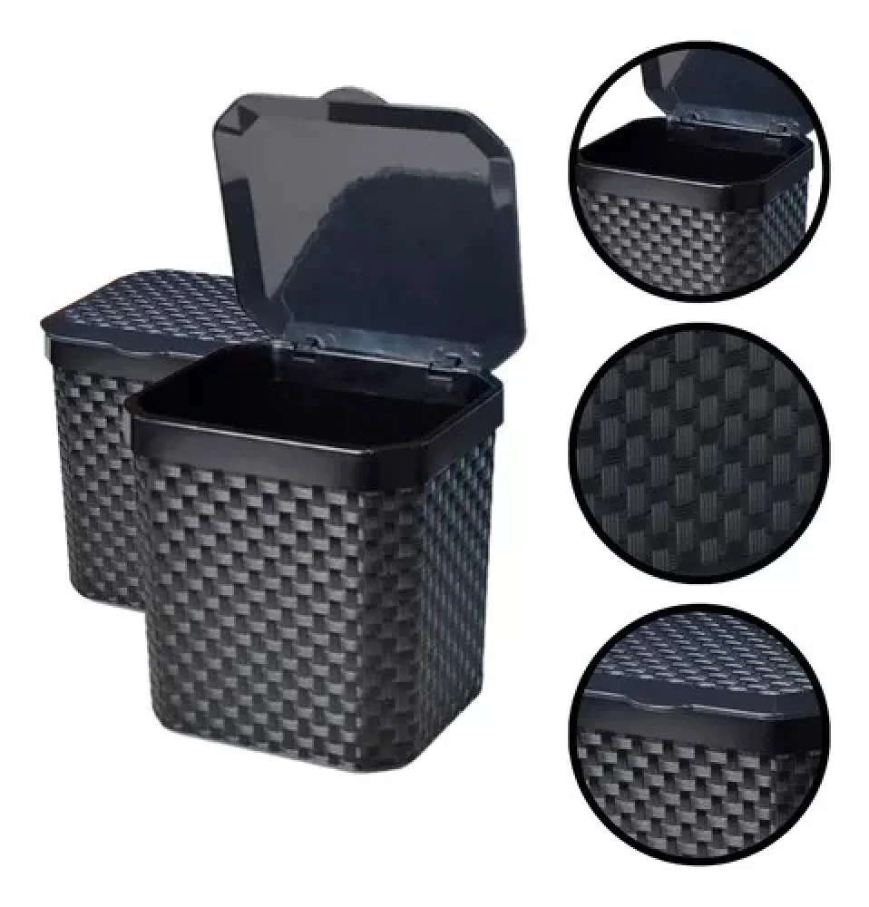 Lixeira de Pia Rattan 05 Litros com Tampa Ref 25809