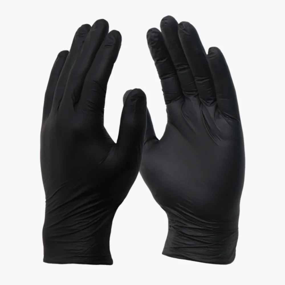 Luva Nitrilica Premium Preta Grande Bompack sem Po Cx. C/ 100 Un