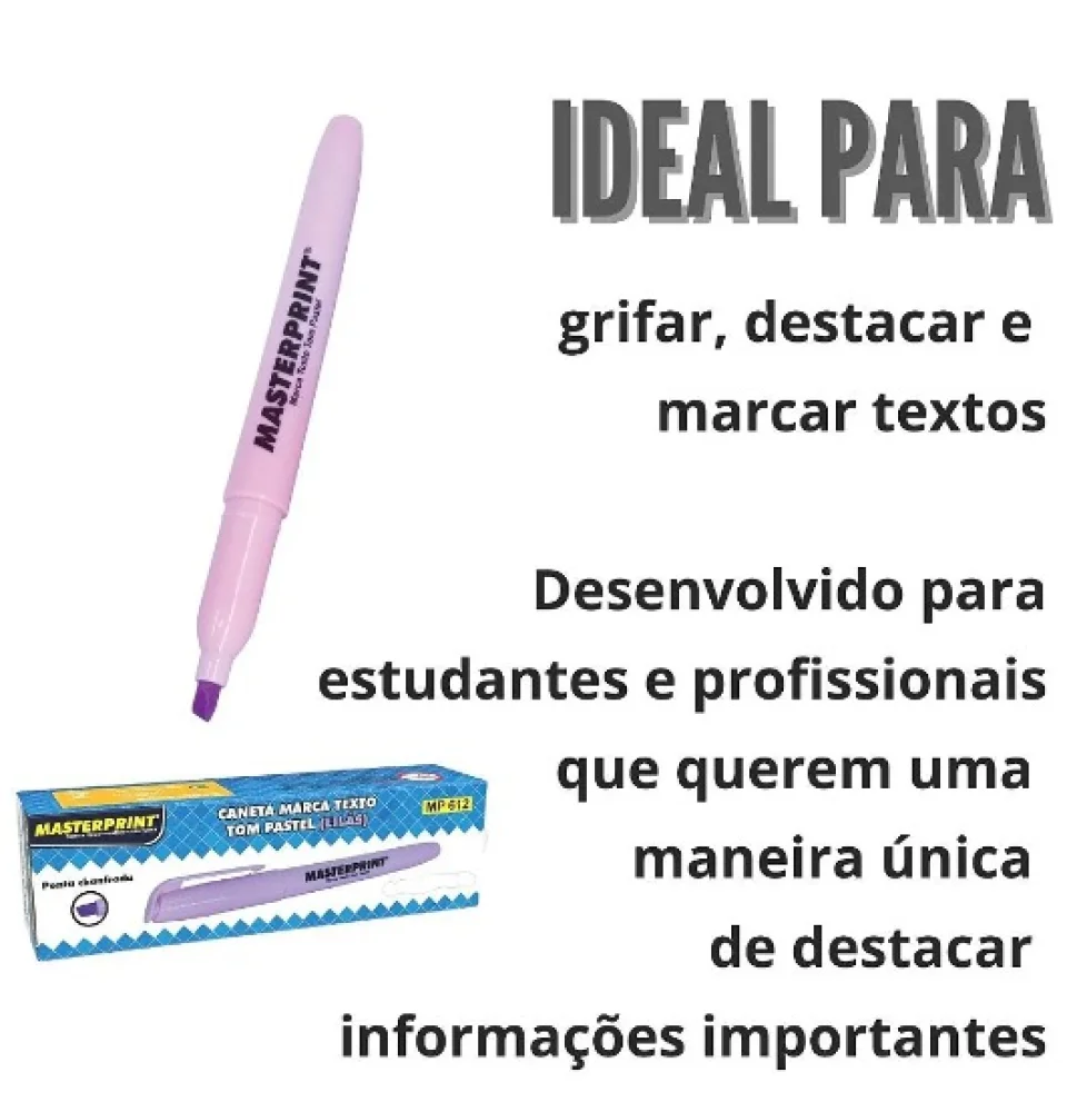 Marca Texto Lilas Tom Pastel Masterprint