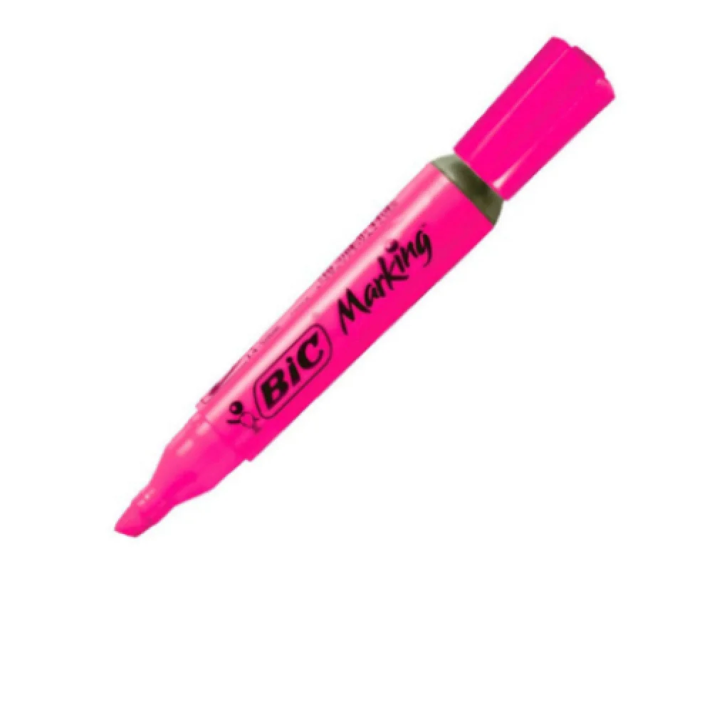 Marca Texto Rosa Bic Marking Ponta 14,5 MM Grossa Promocao