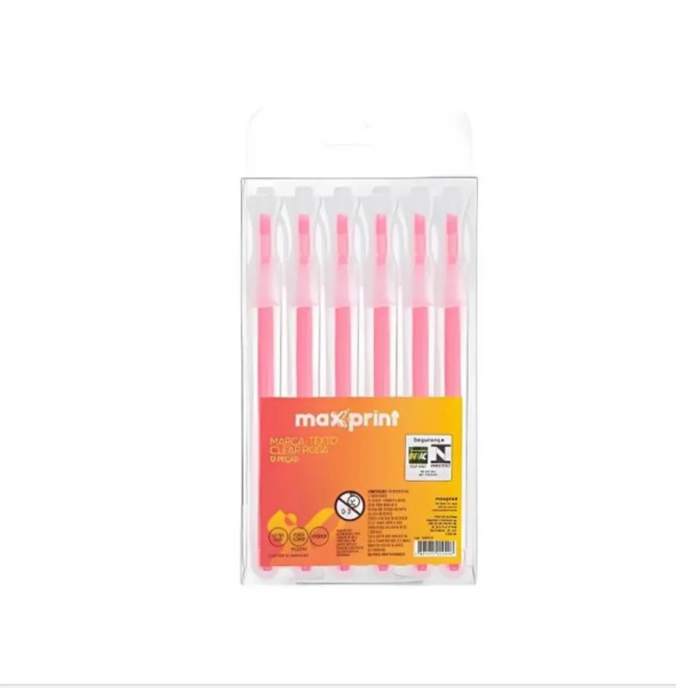 Marca Texto Rosa Cx. C/ 12 Unidades Maxprint