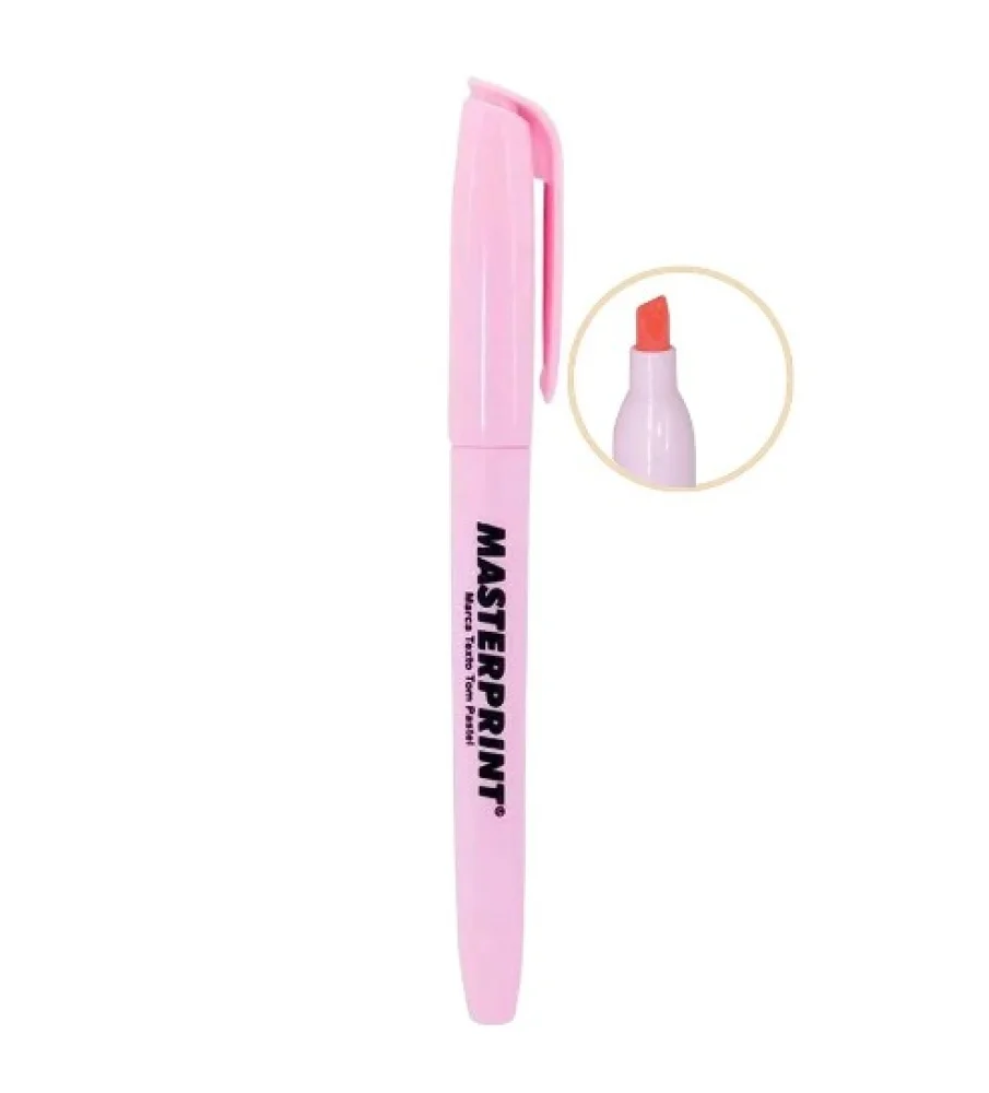 Marca Texto Rosa Tom Pastel Masterprint