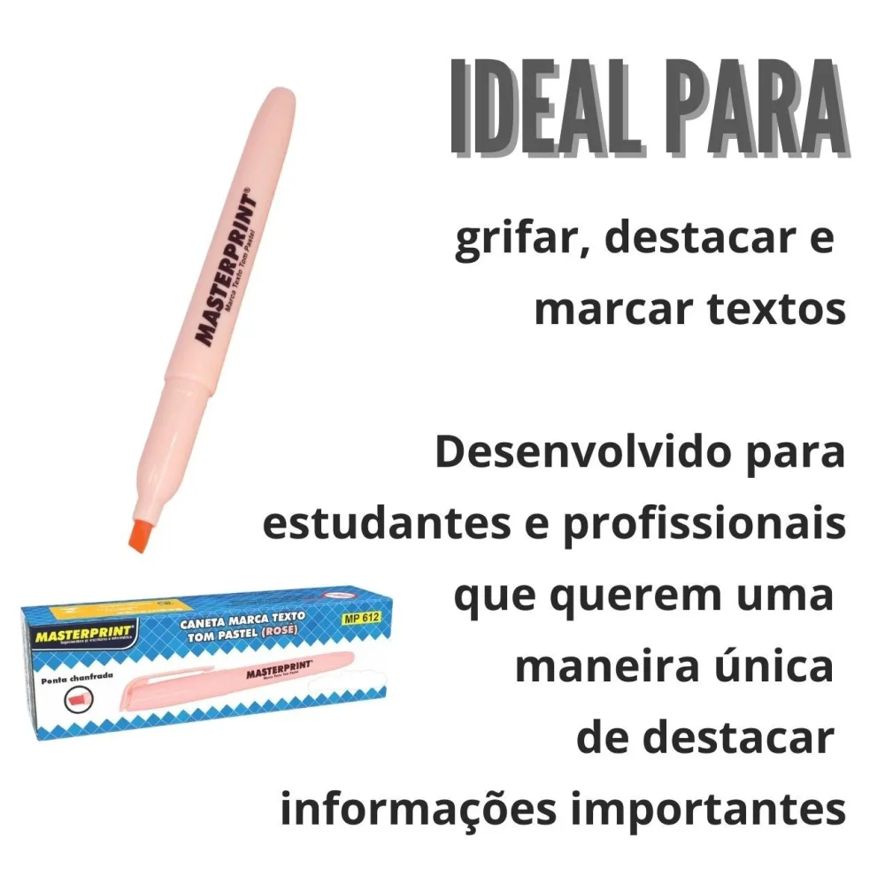 Marca Texto Rose Tom Pastel Masterprint