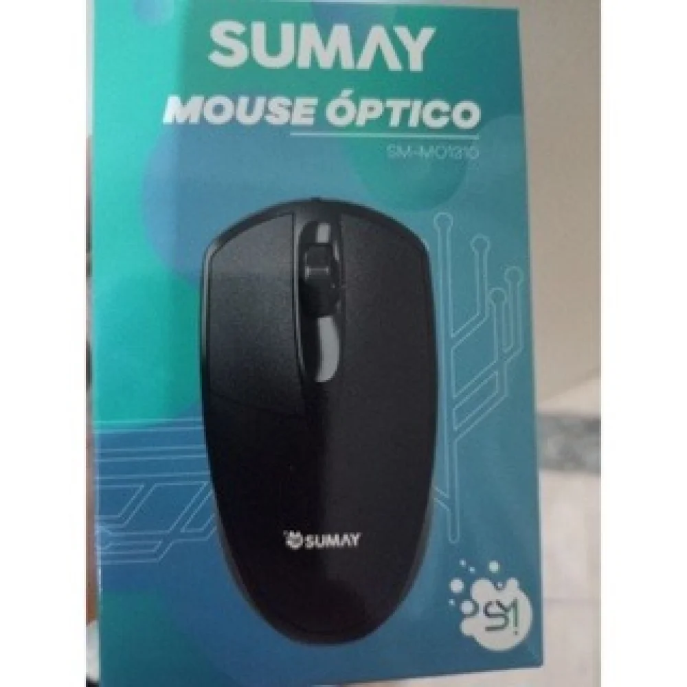 Mouse Optico Usb C/Scroll Preto Sm-Mo1310 Sumay