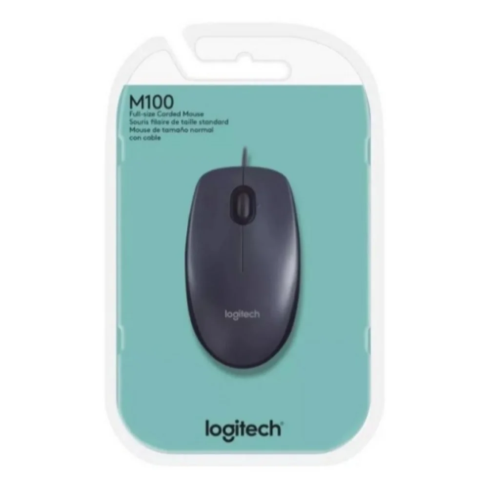 Mouse Optico Usb Preto M100 Preto Logitech