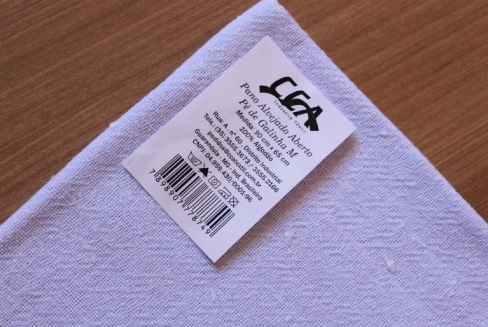 Pano de Chao Aberto Medio 65X90 CM Pe de Galinha