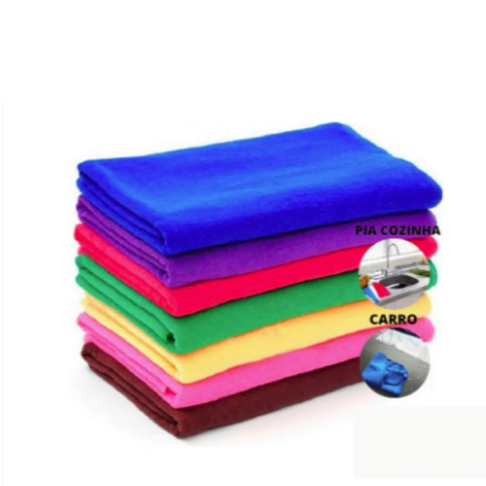 Pano de Limpeza Micro Fibra 50X70Cm Colorido
