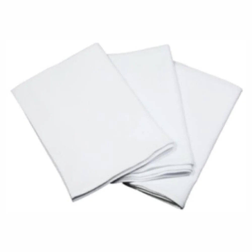 Pano de Prato Branco Liso com Borda Tamanho 40X64 CM