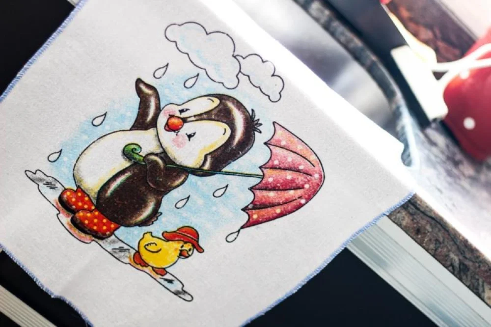 Pano de Prato Estampado com Borda Tamanho 40X64 CM