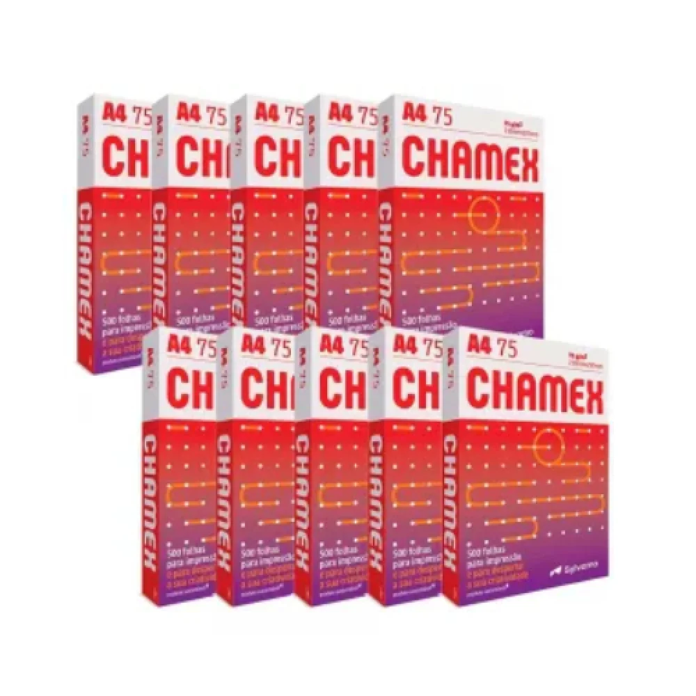 Papel Sulfite A4 75G Chamex Branco Caixa C/ 5000 Fls