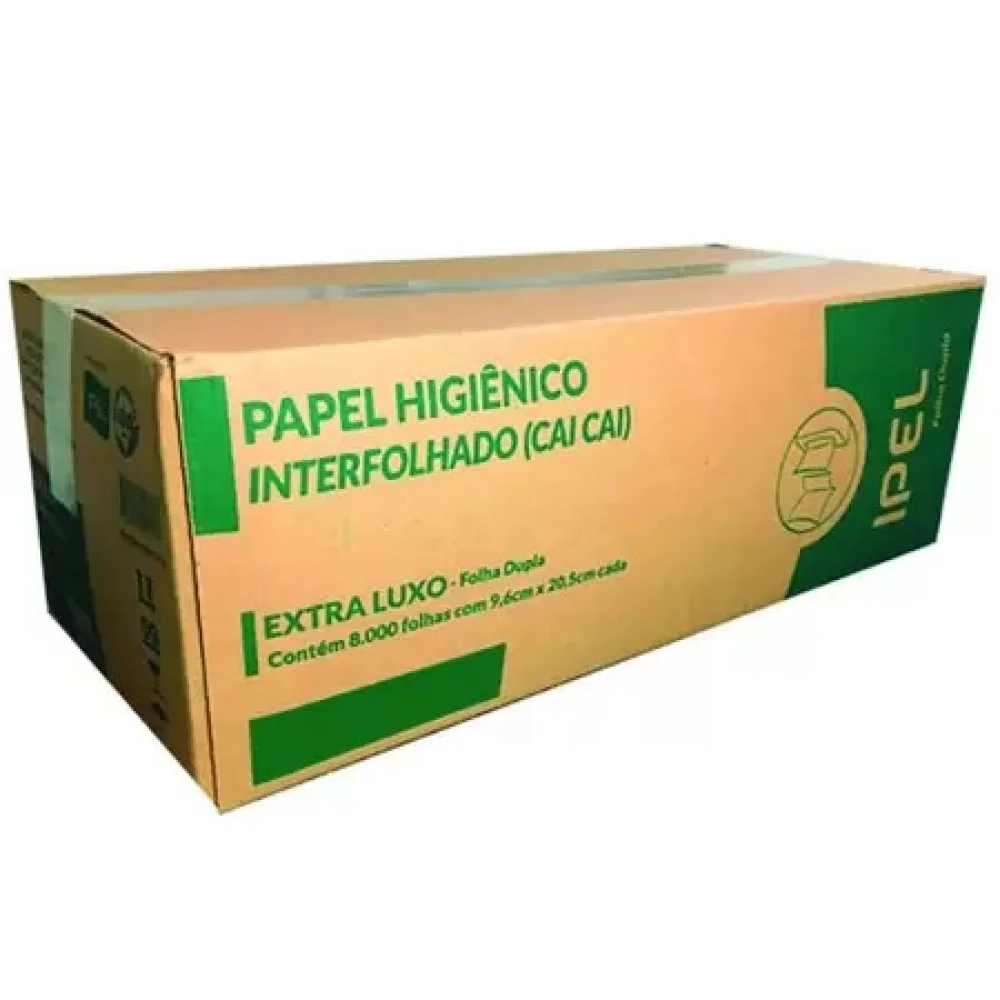 Papel Hig Interfolhado Fl/Dp Cai Cai Ipel 10Cx20 C/8000 Fls