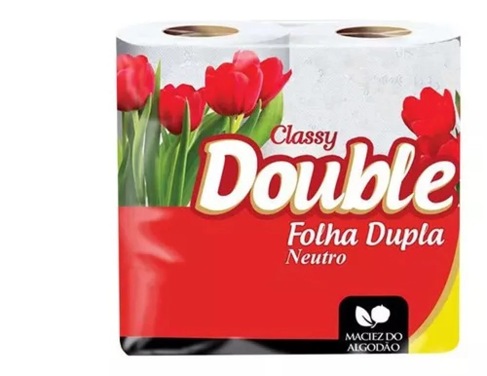 Papel Higiênico Double 30Mts. Folha Dupla C/ 04 Rolos