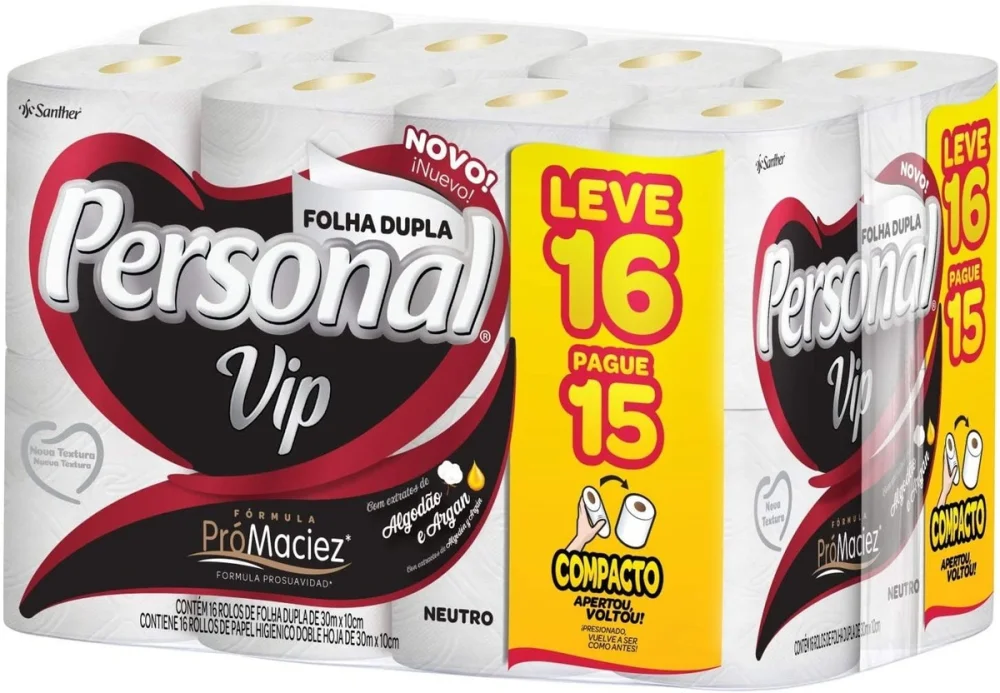 Papel Higienico Personal 30Mts Folha Dupla C/ 16 Rolos