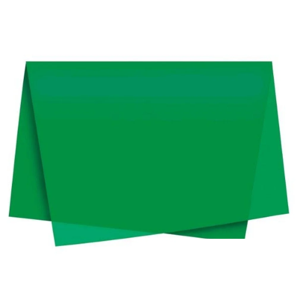 Papel Seda Verde Bandeira C/10 Folhas 48X60