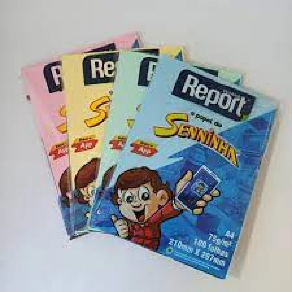 Papel Sulfite Verde A4 75G 210X297Mm Report Pt 100 Fl