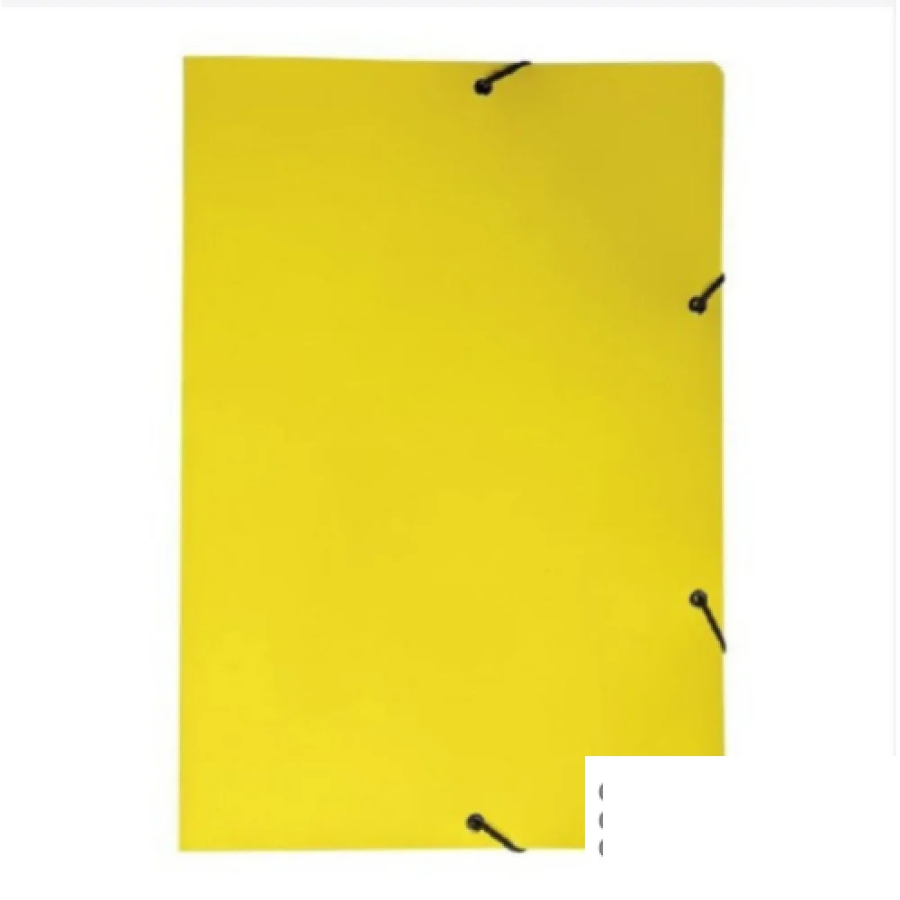 Pasta Aba Elástico Papelão Plastificado Amarela Icl