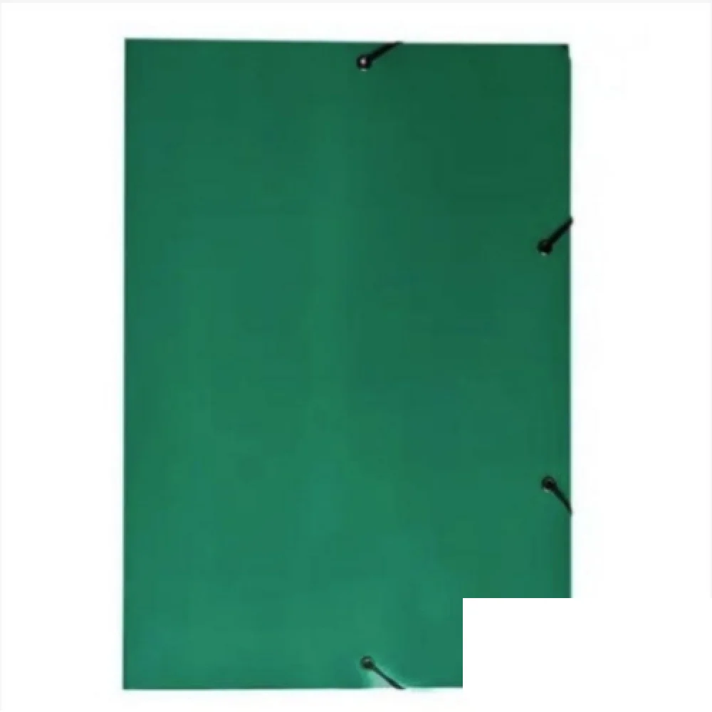 Pasta Aba Elástico Papelão Plastificado Verde Icl