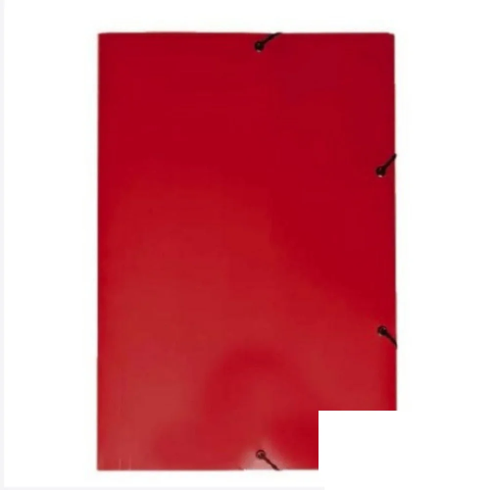 Pasta Aba Elástico Papelão Plastificado Vermelha Icl