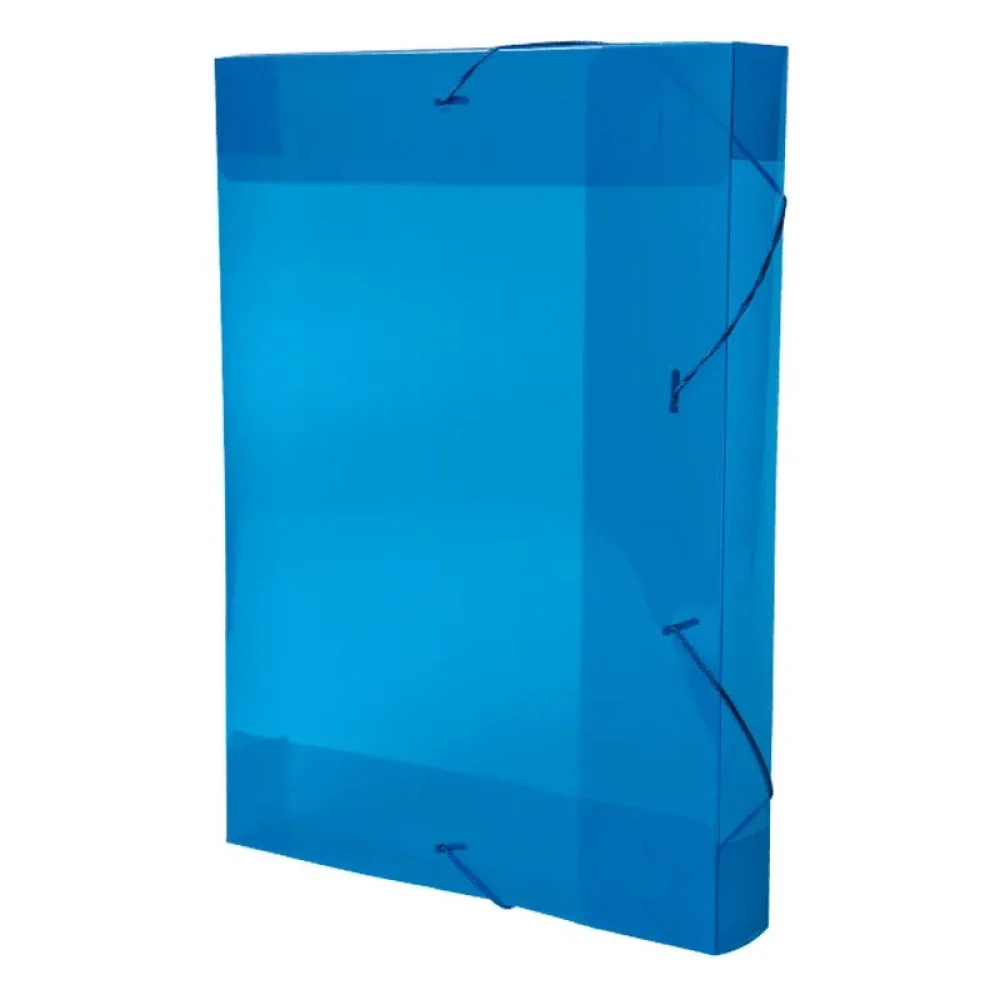 Pasta Aba Elástico Pvc 5,5 CM Line Azul