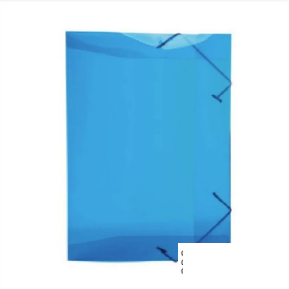 Pasta Aba Elástico Pvc S/Lombada Azul