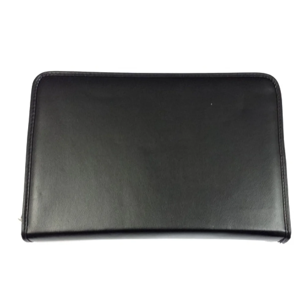 Pasta Executiva com 3 Divisões em Couro Sintético Preta