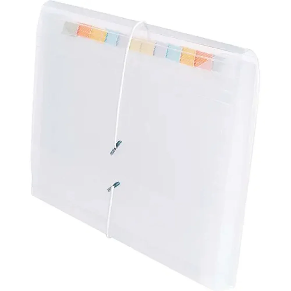 Pasta Sanfona Duplicata 1/31 Pvc Cristal Dac