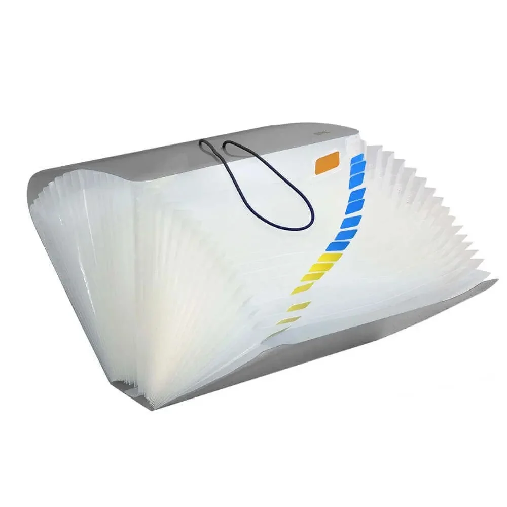 Pasta Sanfona Duplicata 1/31 Pvc Fumê Dac