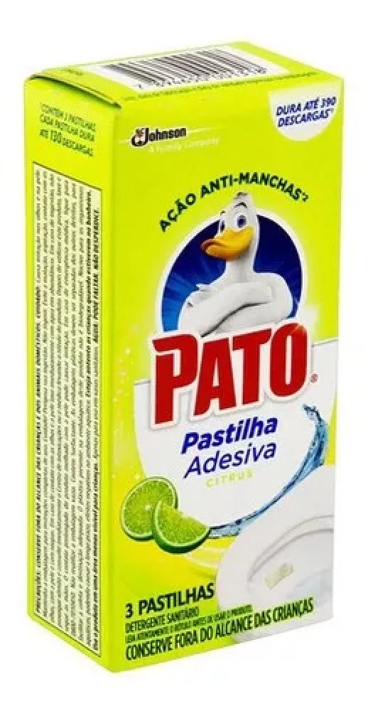 Pastilha Adesiva 03 Unid Pato Purific Citrus