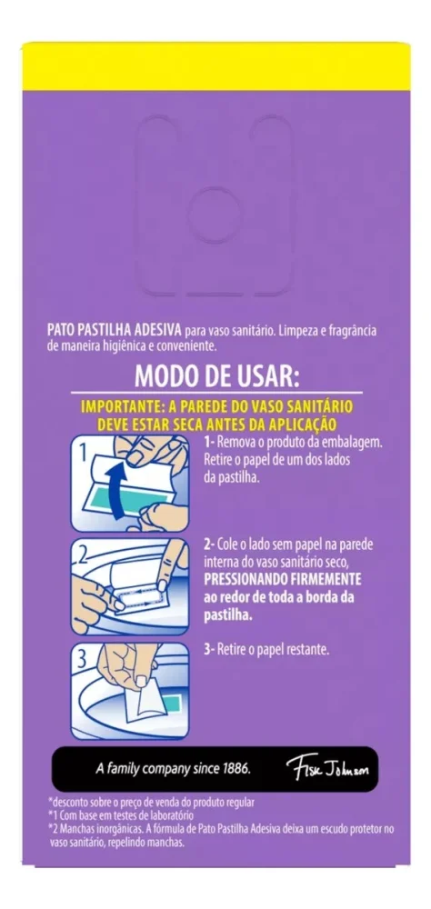 Pastilha Adesiva 03 Unid Pato Purific Lavanda