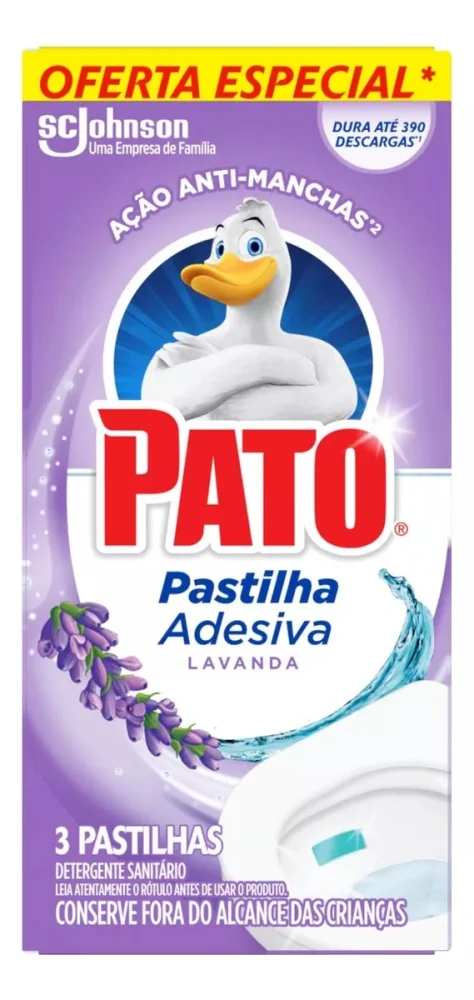 Pastilha Adesiva 03 Unid Pato Purific Lavanda