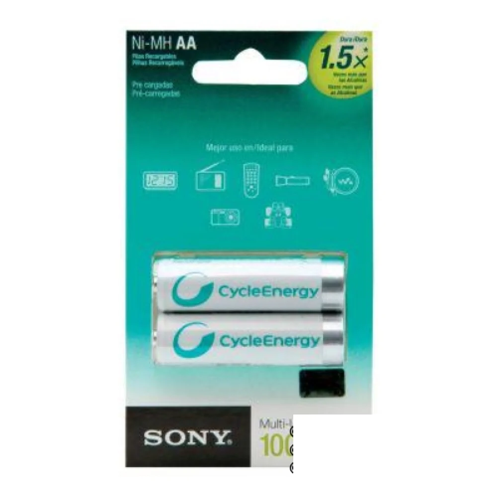Pilha Aa Pequena Recarregável 1000 Mah Sony C/02 Unidades