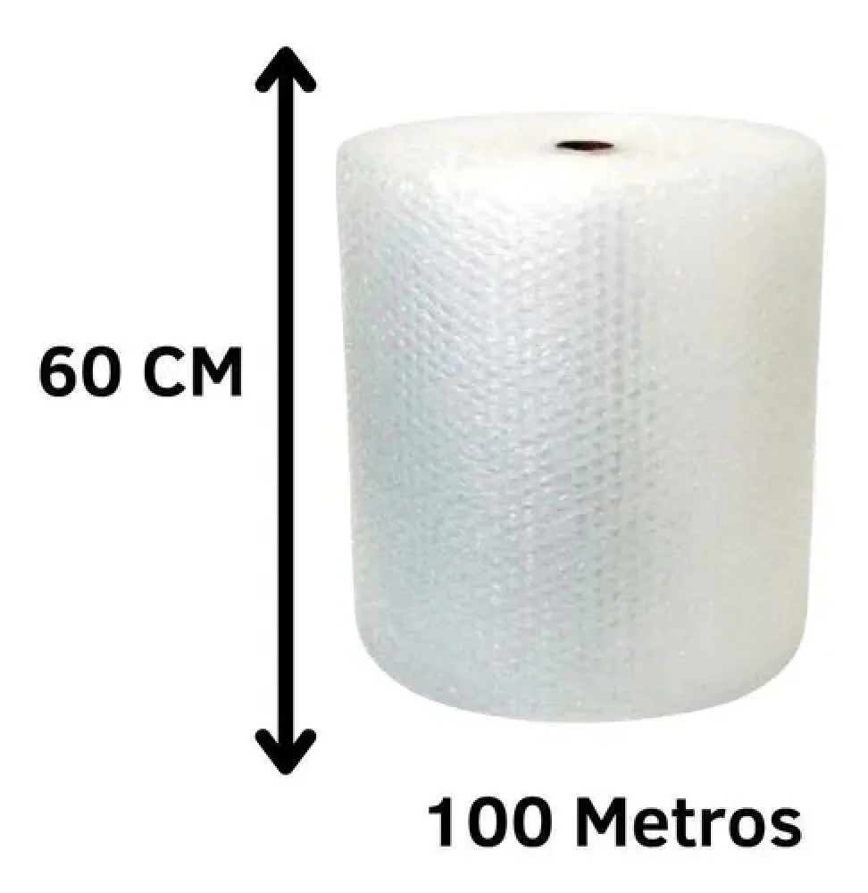 Plastico Bolha Bobina 60 CM de Altura C/ 100 Mts